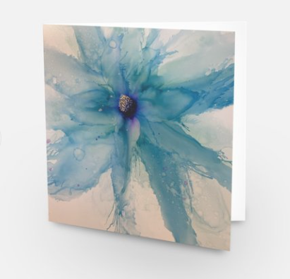 Greeting Card - Azure Bloom