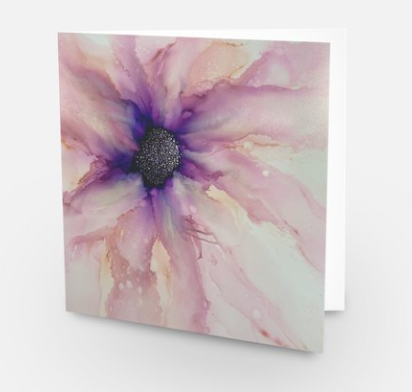 Greeting Card - Pink Amethyst Bloom