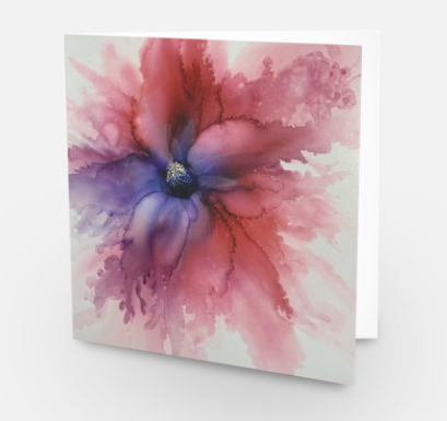 Greeting Card - Pink Spinel Bloom