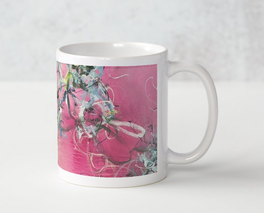 Art Mugs - Oriental Vines Fuchsia