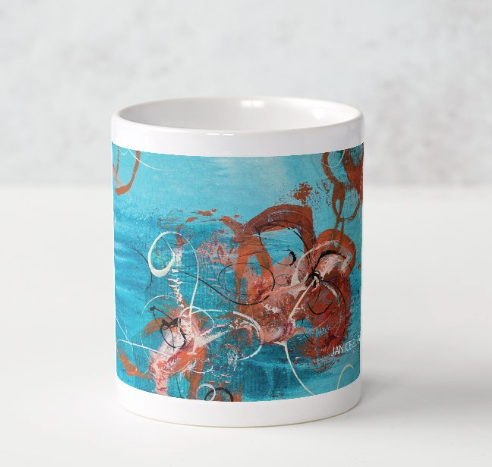 Art Mugs - Oriental Vines Blue Bikini 1