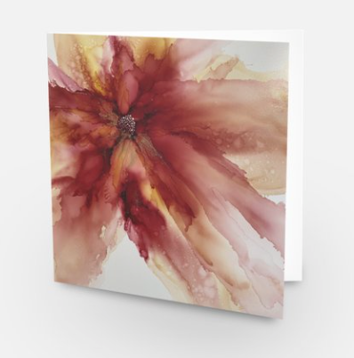 Greeting Card - Crimson Bloom