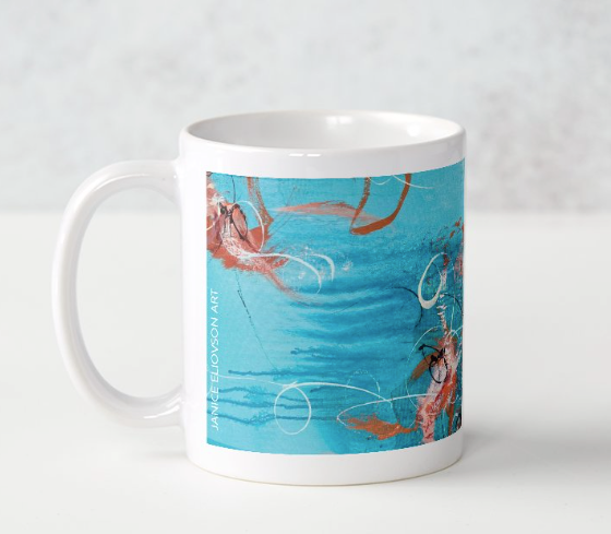 Art Mugs - Oriental Vines Blue Bikini 1