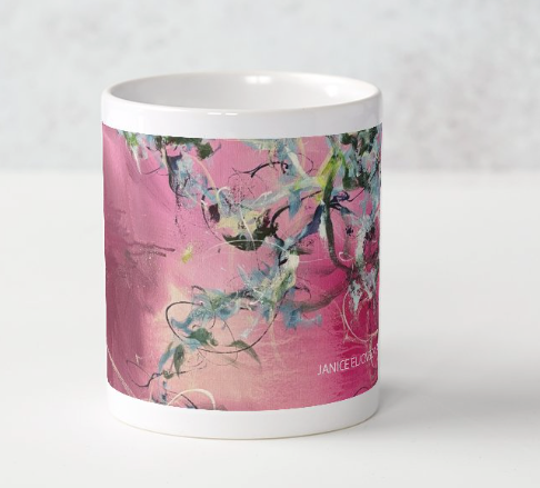 Art Mugs - Oriental Vines Fuchsia