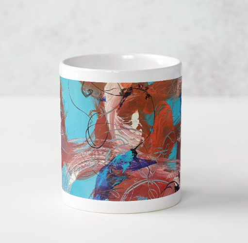 Art Mugs - Oriental Vines Rooster Comb