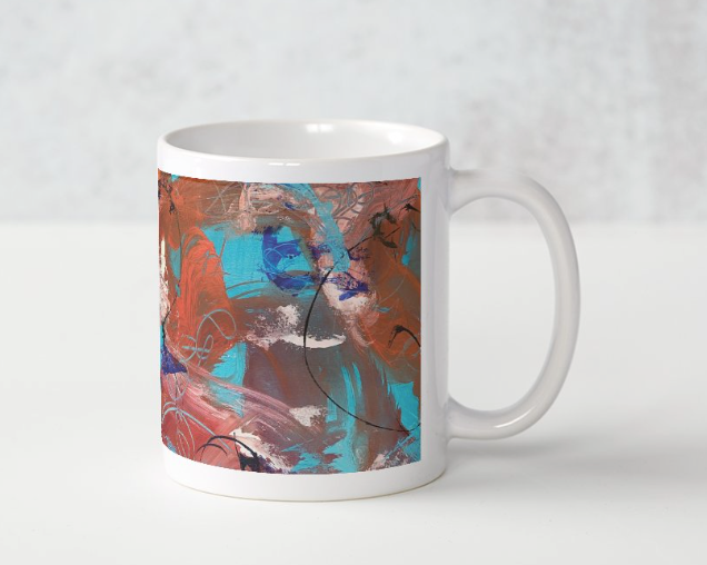 Art Mugs - Oriental Vines Rooster Comb