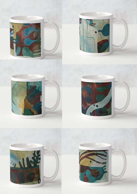 Art Mug Set of 6 - Organic Geometry