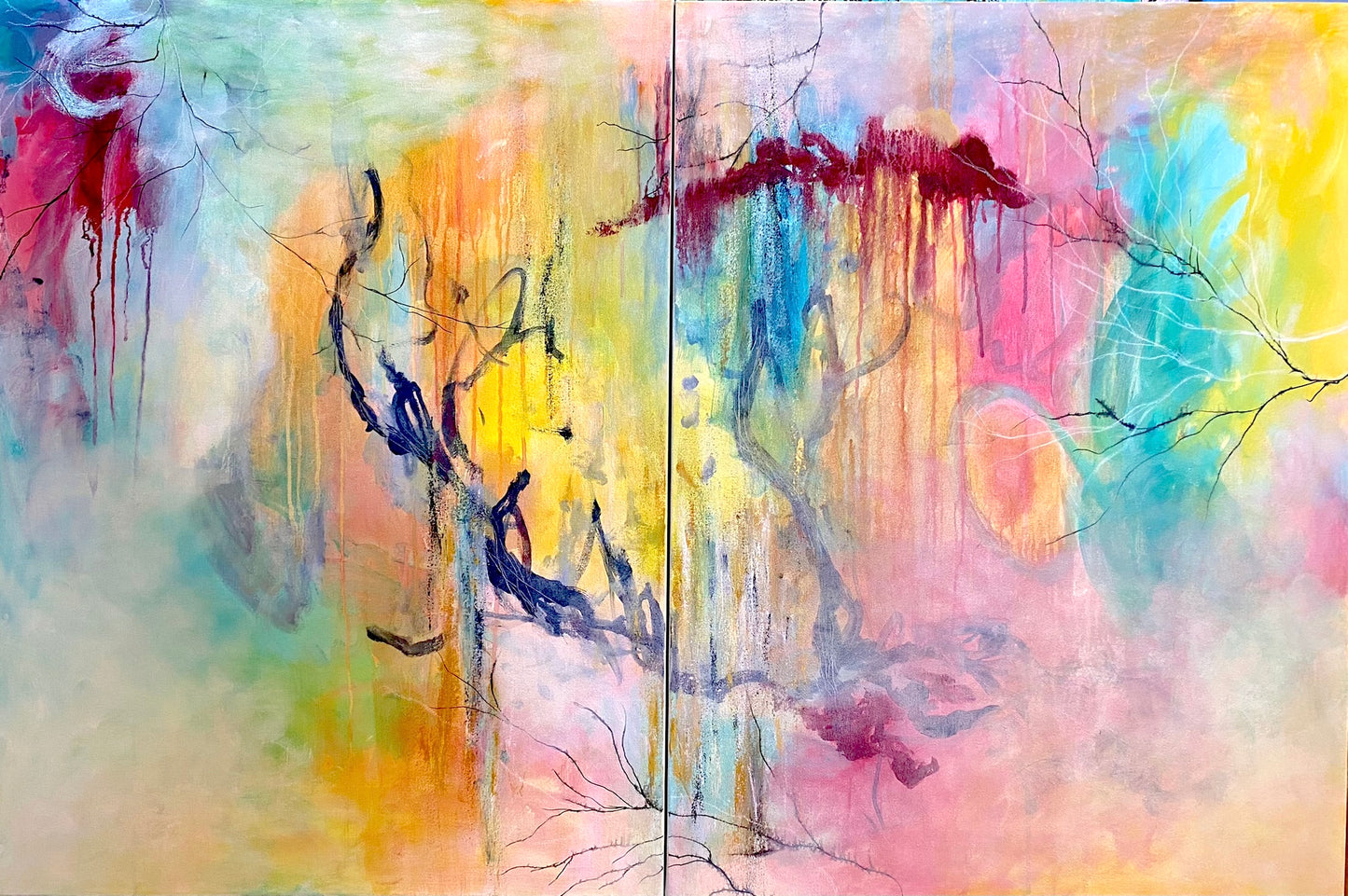 Spring Mist (Diptych)